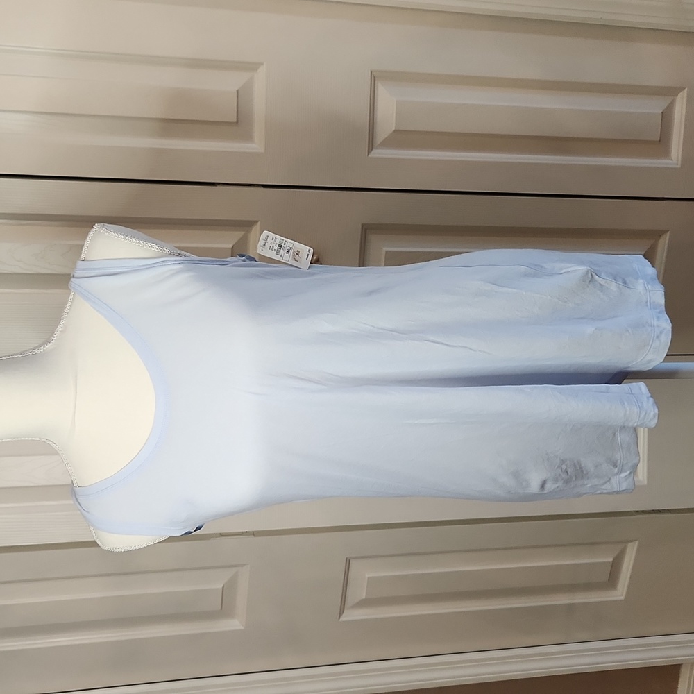 DONNaKARAN, NWT,  Women's Tank, Light blue,  100 % Cotton